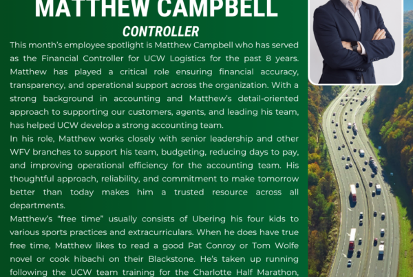 Posting to website for Matthew Employee Spotlight.