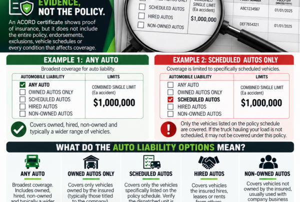 October Risk Overview insurance Certificate of Insurance (COI